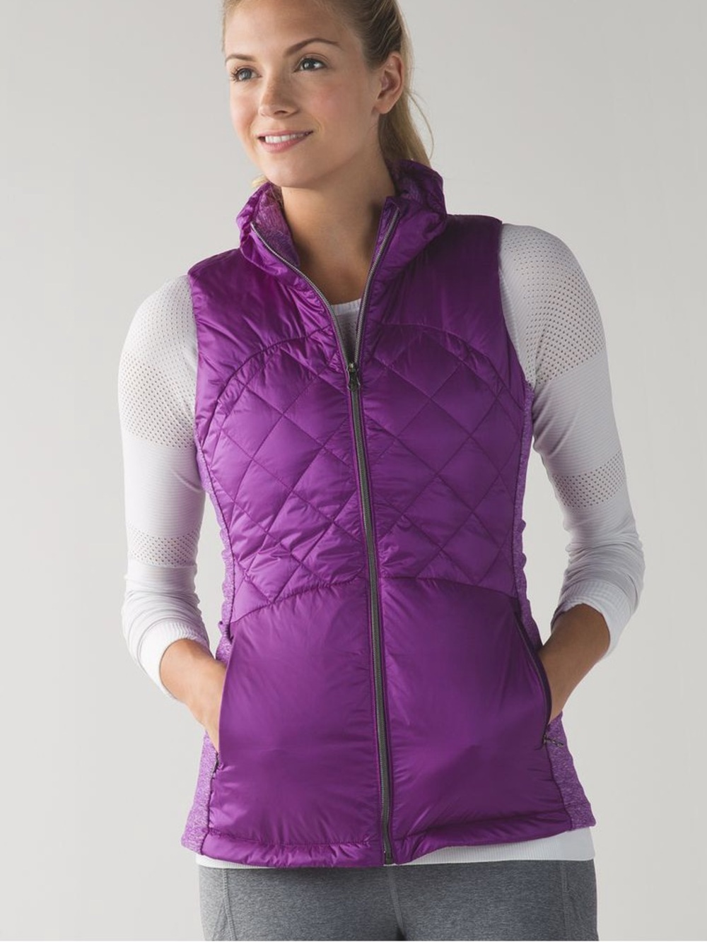 Lululemon Down For A Run Vest Tender Violet Purple Puffer 6 Small - Picture 1 of 11